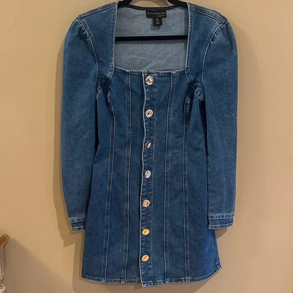 House of Harlow 1960 denim mini dress - Picture 2 of 6